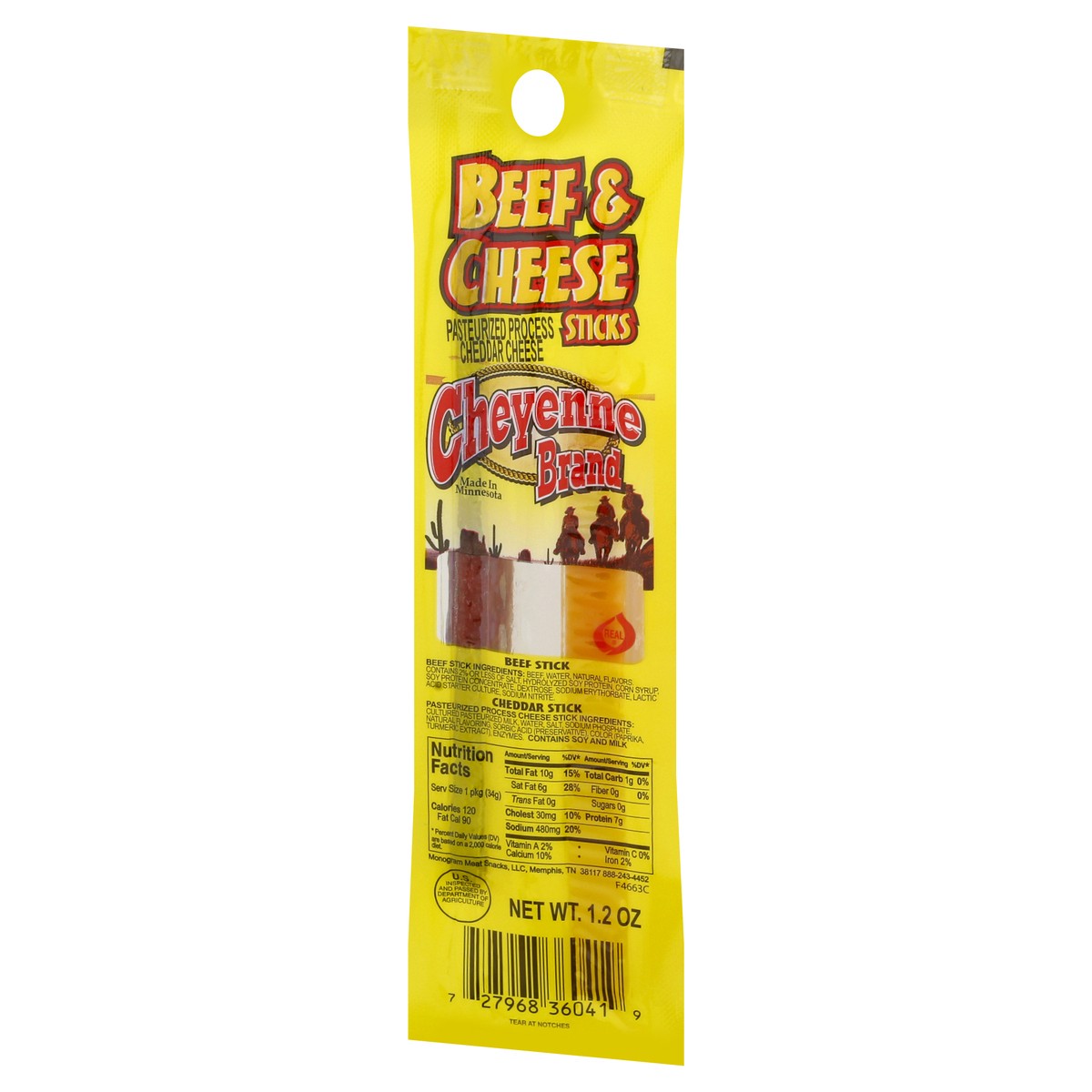 slide 2 of 10, Cheyenne Brand Beef & Cheese Sticks 1.2 oz, 1.2 oz