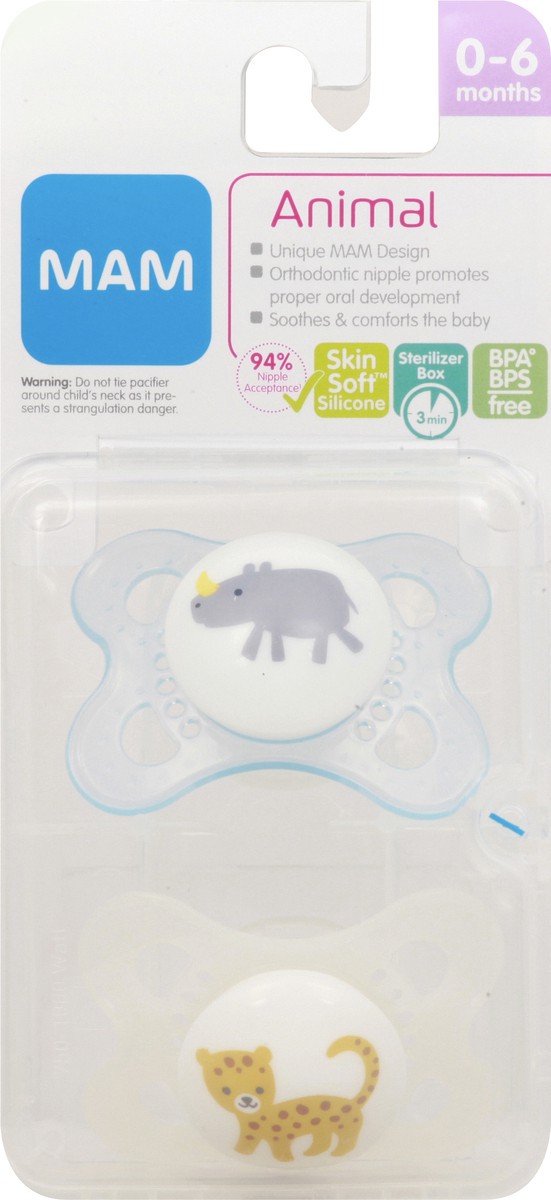 slide 1 of 11, MAM Animals Pacifiers, 2 ct