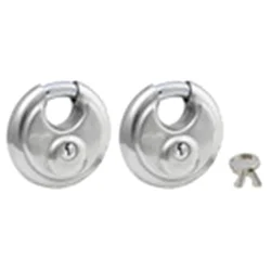 Master Lock Stainless Steel Discus Lock 40T, 2-3/4 inch wide, Pack of 2