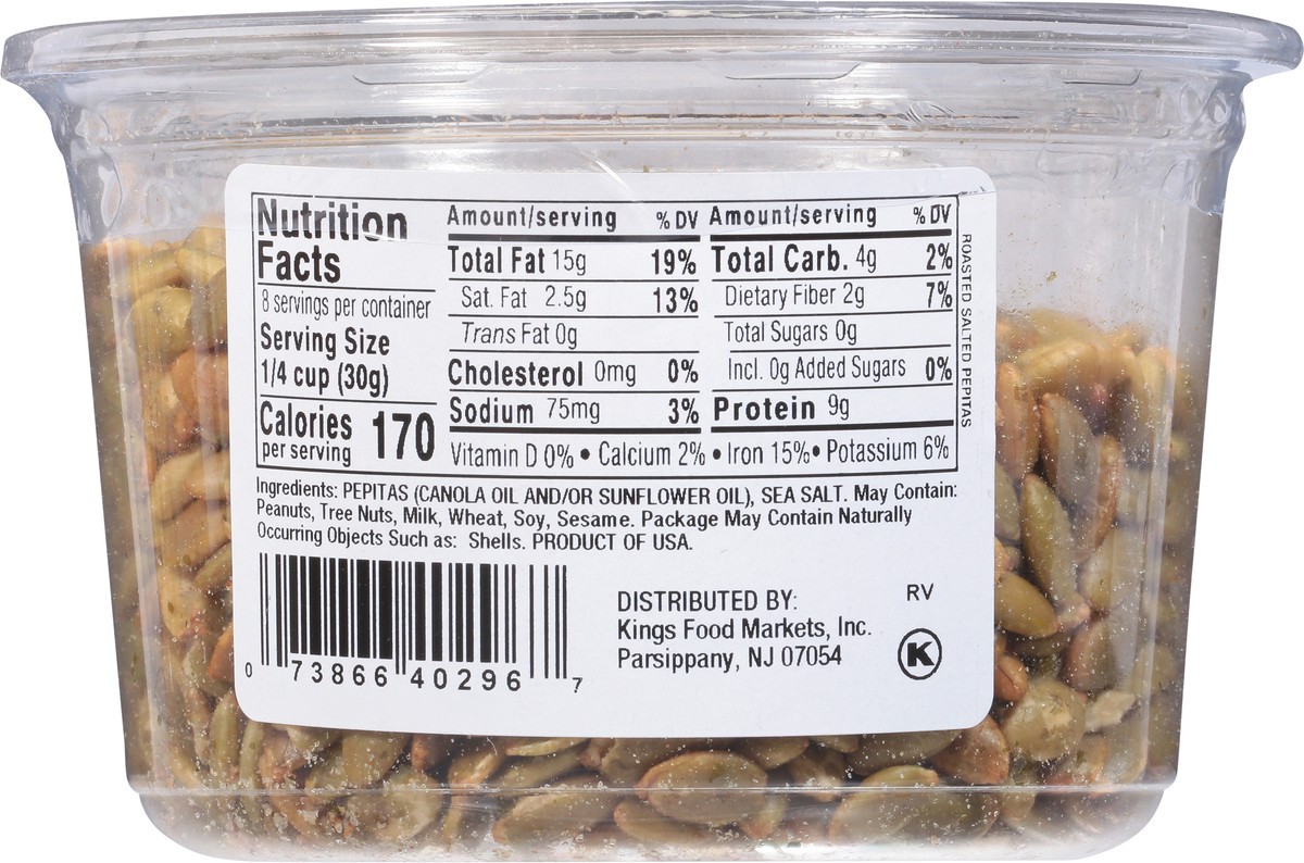 slide 3 of 13, King's Salted Pepitas - 8 Oz, 8 oz