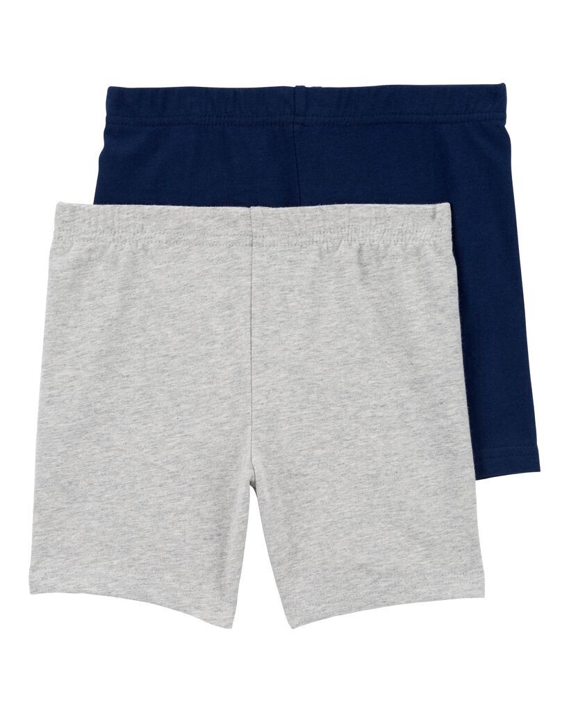 slide 2 of 2, Carter's Kid 2-Pack Bike Shorts Grey/Navy 8, 1 ct