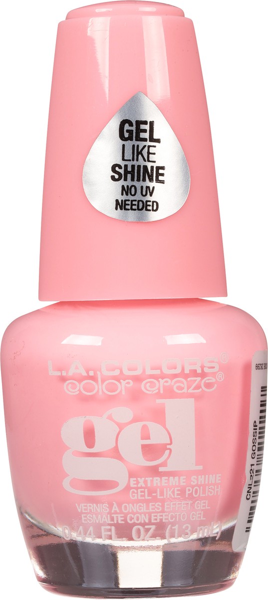 slide 8 of 10, L.A. Colors Color Craze CNL221 Gossip Gel Extreme Shine Nail Polish 0.44 fl oz, 0.44 fl oz