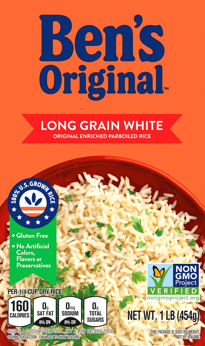 slide 13 of 13, Ben's Original Parboiled Rice, Long Grain White, 1 lb