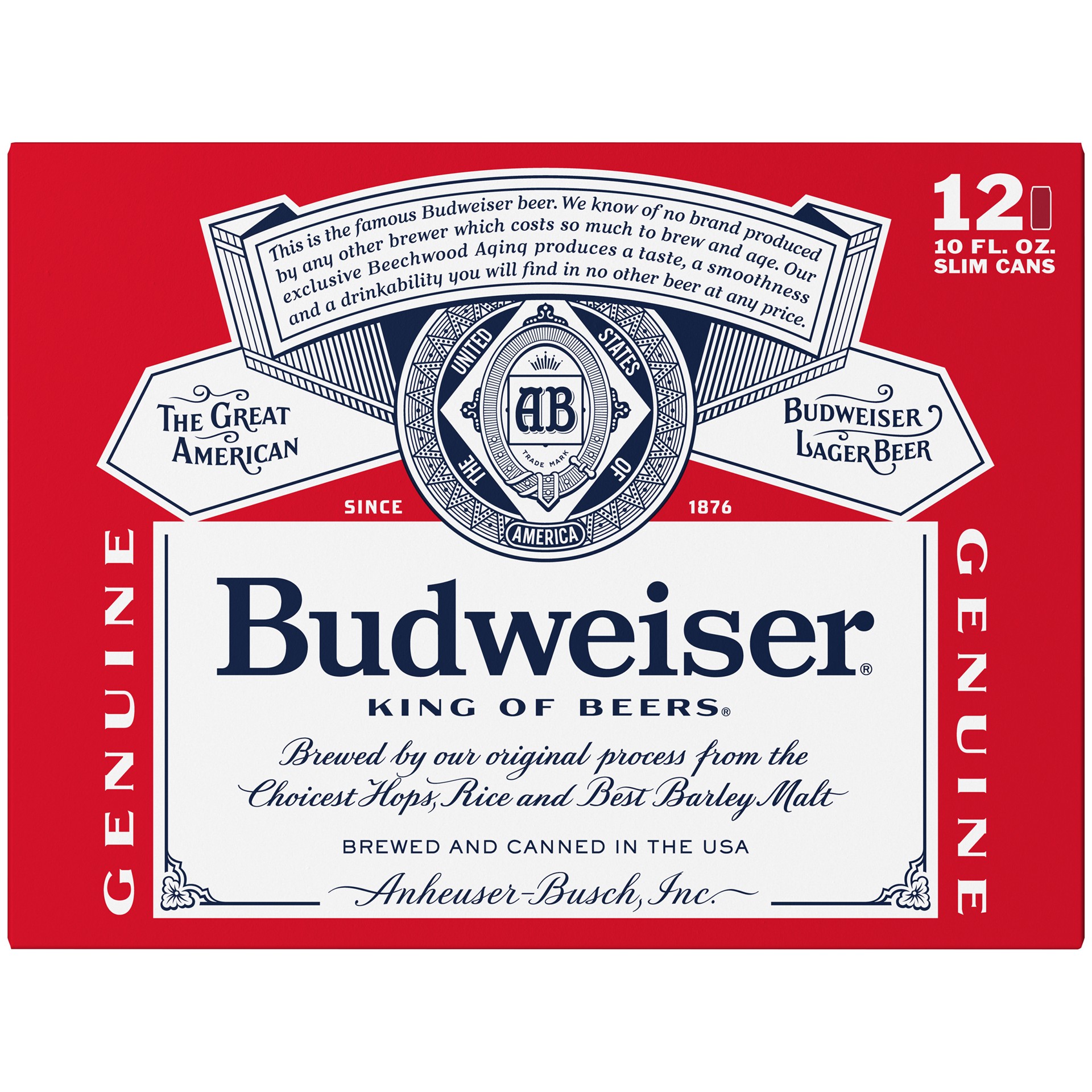 slide 4 of 5, Budweiser Lager Beer 12 - 10 fl oz Slim Cans, 12 ct