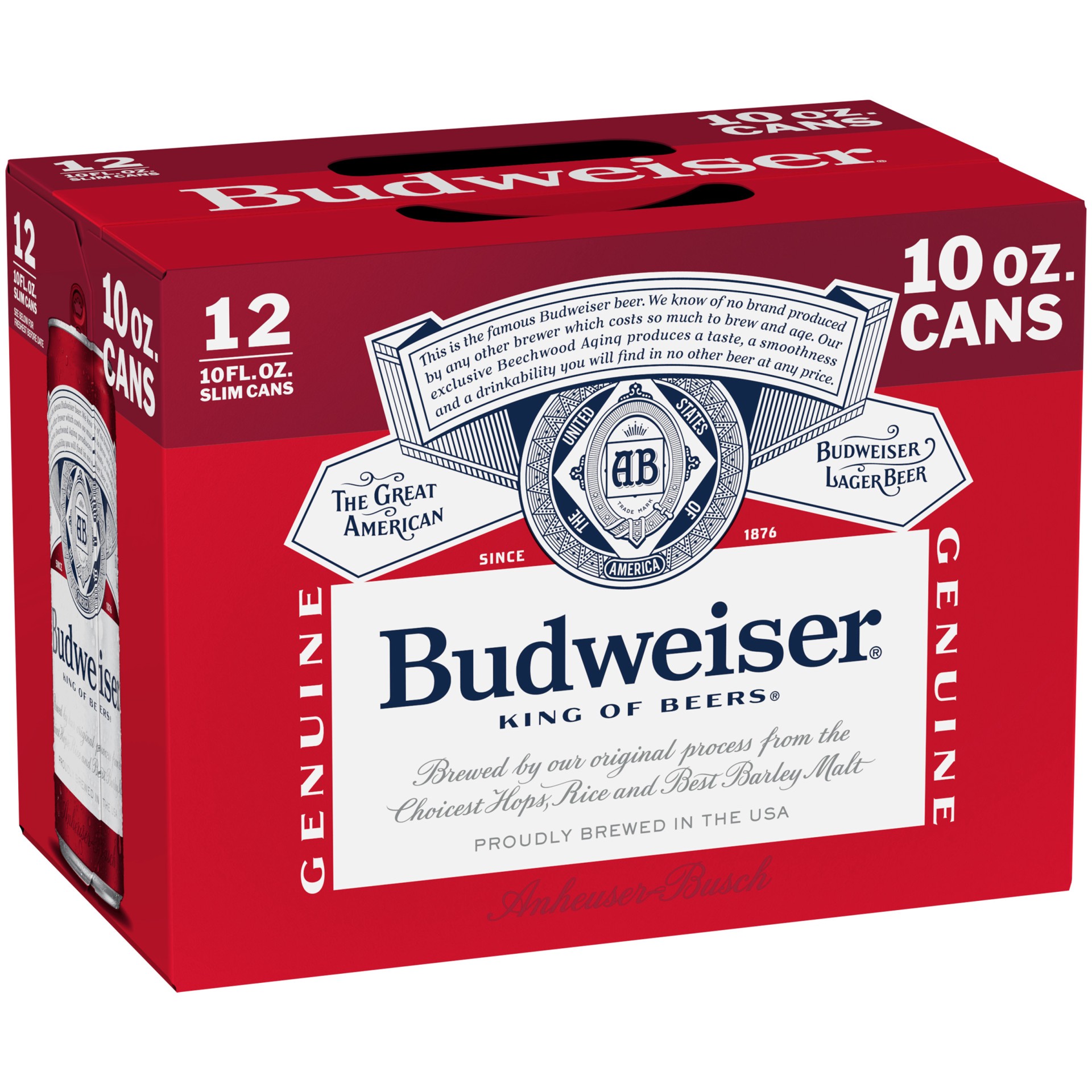 slide 1 of 5, Budweiser 12x10 oz Sleek Can Pack CARRIER - Optimization Update, 12 ct