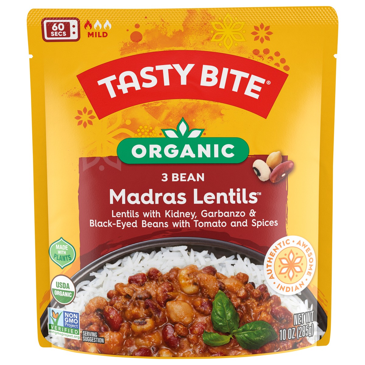 slide 1 of 13, Tasty Bite Spicy Madras Lentils, 1 ct