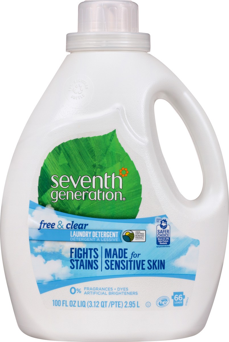 slide 3 of 11, Seventh Generation Liquid Laundry Detergent Free & Clear, 100 oz, 100 oz