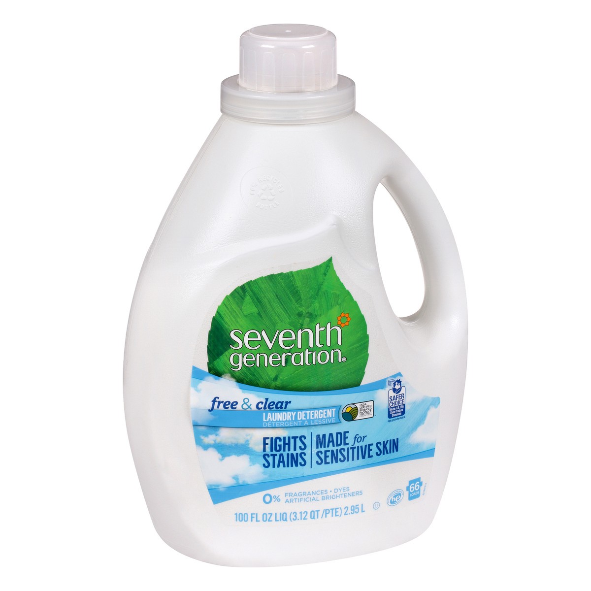 slide 8 of 11, Seventh Generation Liquid Laundry Detergent Free & Clear, 100 oz, 100 oz