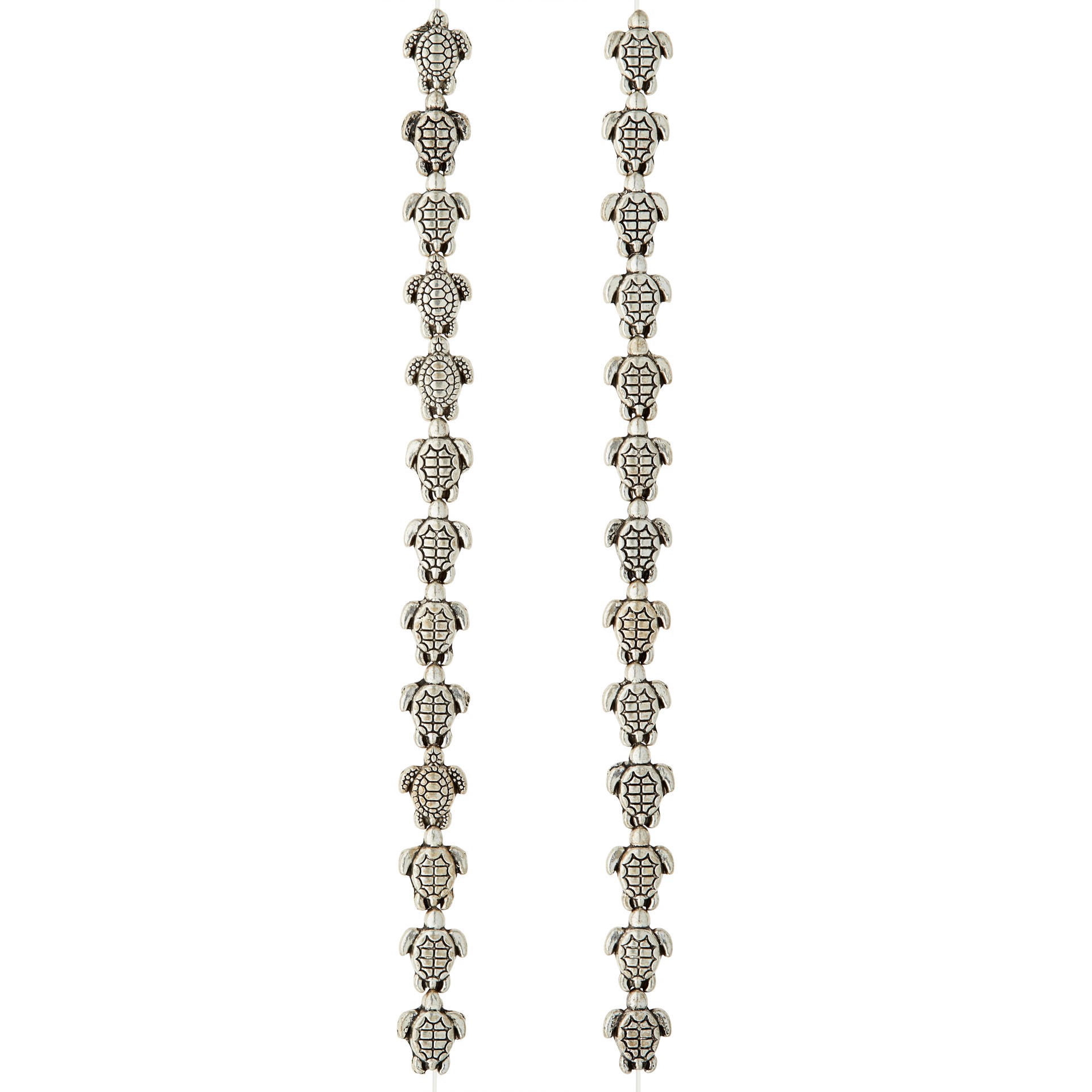 slide 3 of 3, Antique Silver Sea Turtle Metal Beads, 9mm By Bead Landing, 9 mm