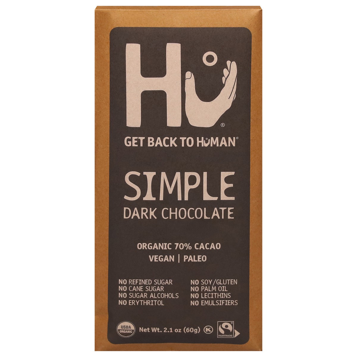 slide 1 of 9, Hu Simple Dark Chocolate 70% Cacao Candy - 2.1oz, 2.1 oz