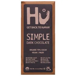 Hu Simple Dark Chocolate Bar, 2.1 Ounce Bar, 1 Count