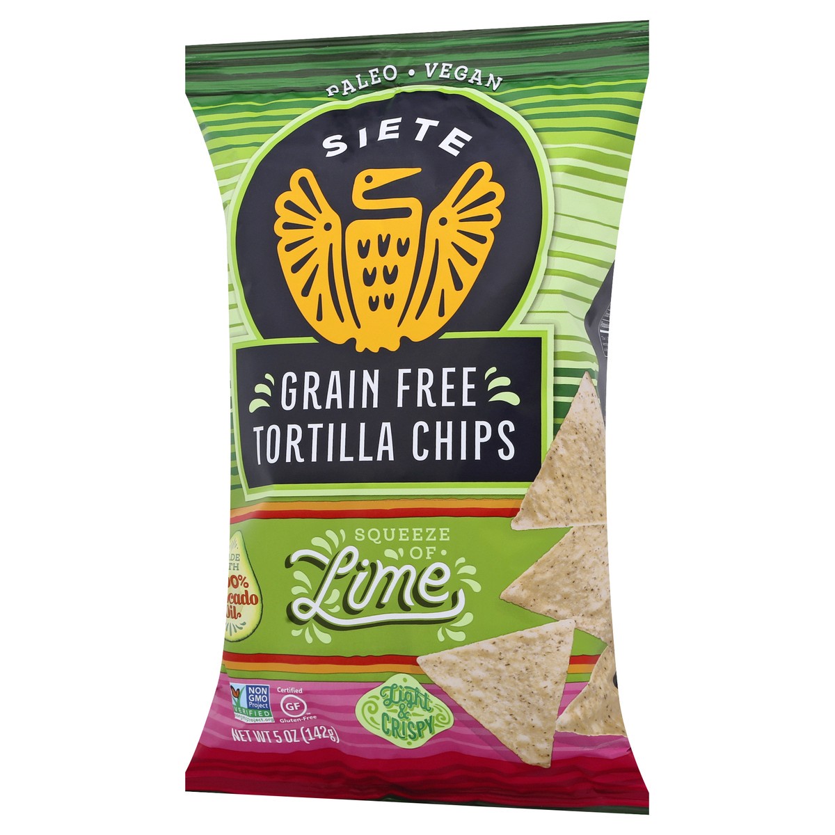 slide 4 of 12, Siete Grain Free Lime Tortilla Chips 5 oz, 5 oz