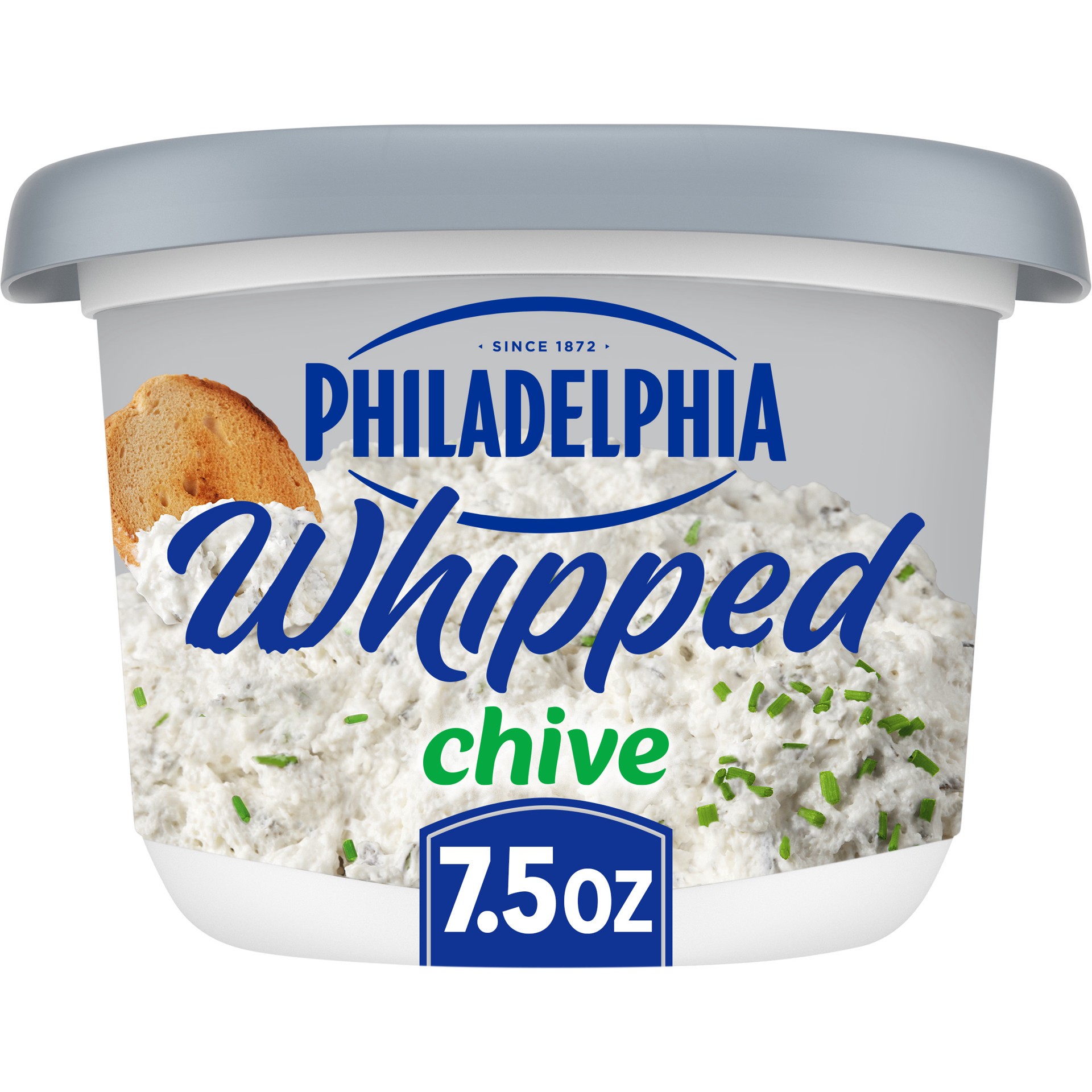 slide 1 of 5, Philadelphia Chive Whipped Cream Cheese Spread, 7.5 oz Tub, 7.5 oz