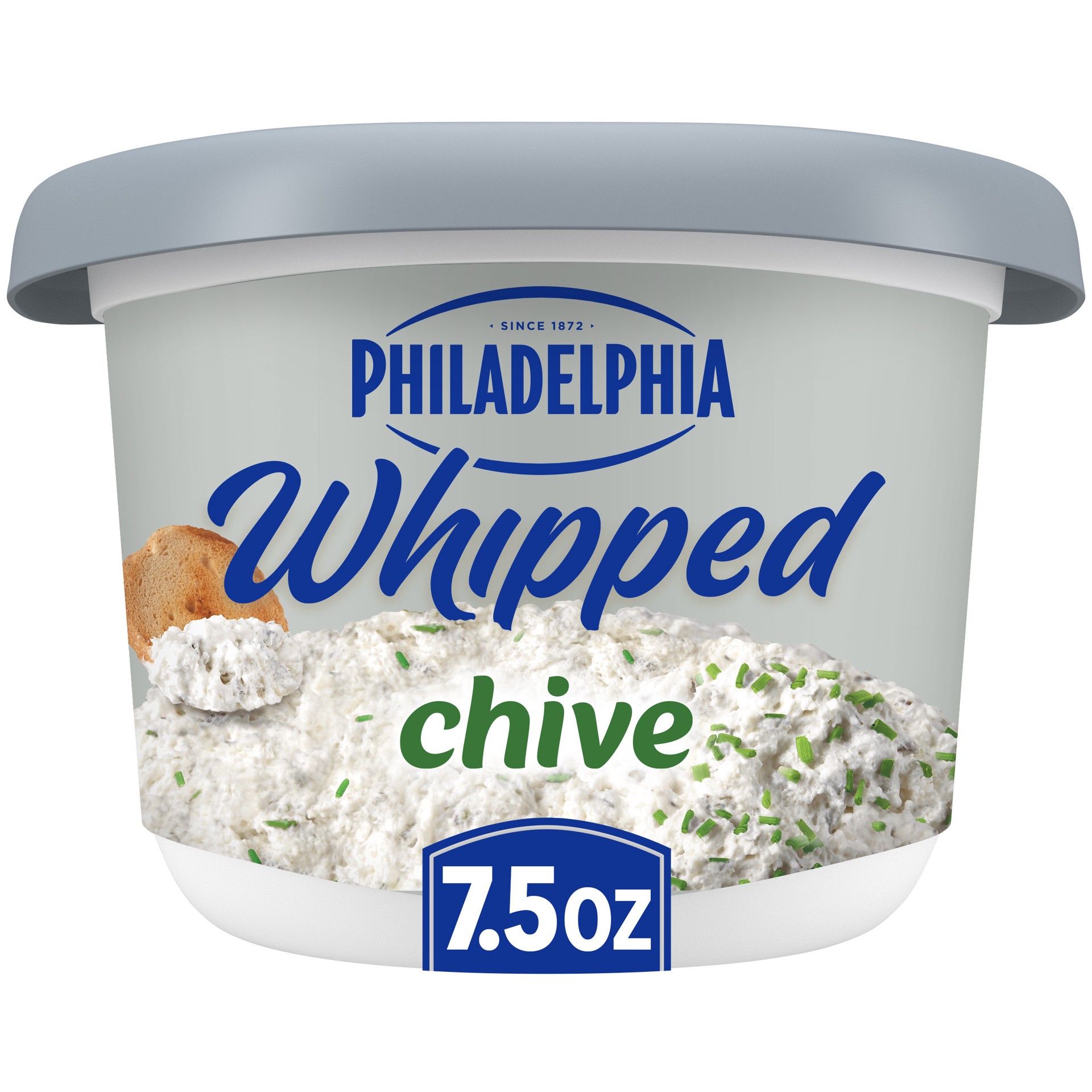 slide 1 of 5, Philadelphia Chive Whipped Cream Cheese Spread, 7.5 oz Tub, 7.5 oz