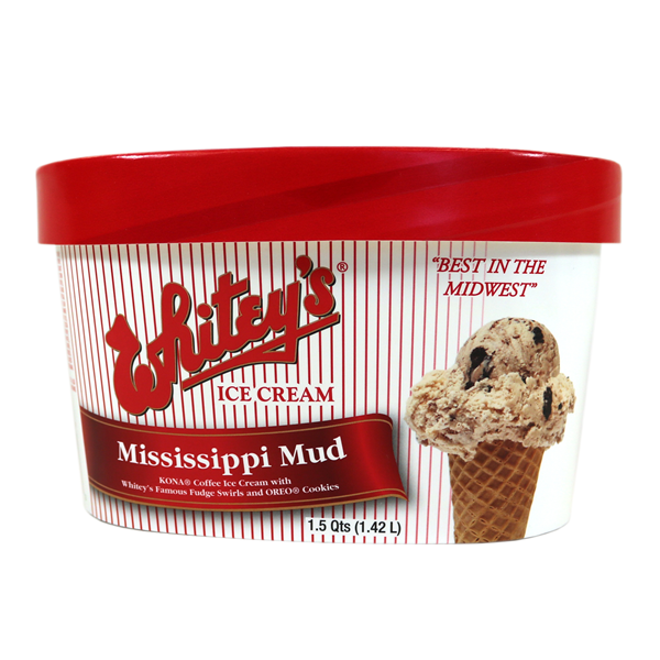 slide 1 of 1, Whitey's Mississippi Mud Ice Cream 1.5 qt, 1.75 qt