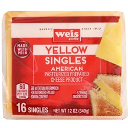Weis Quality Yellow American Singles Cheese
