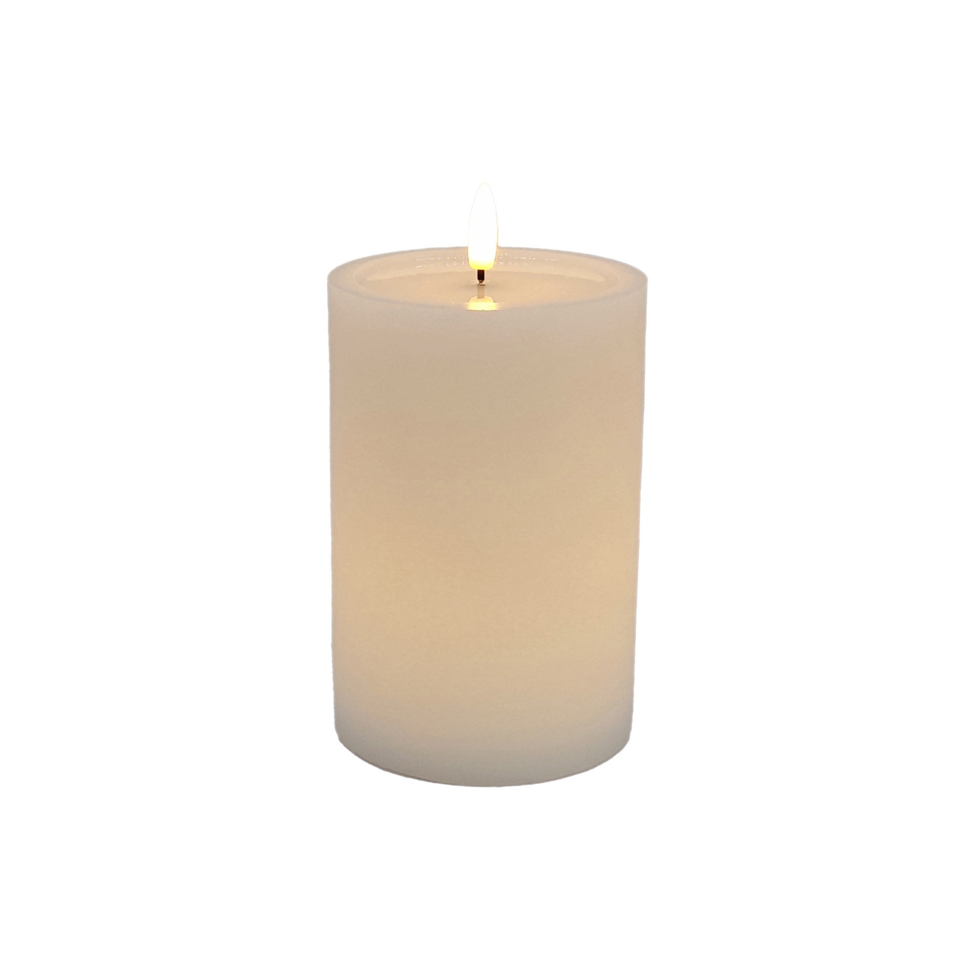 slide 2 of 3, 4" X 6" Led Wax Pillar Flickering Candle By Ashland, 4 in x 6 in