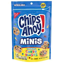 Nabisco Chips Ahoy! Minis Candy Blasts Fudgy Chocolate Chip Cookies, 7 oz
