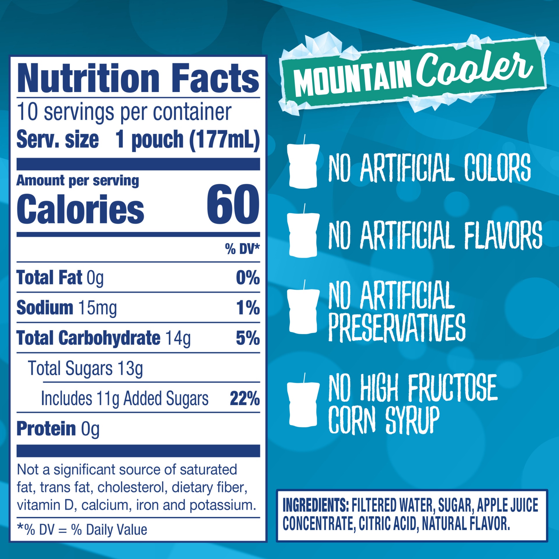 slide 2 of 7, Capri Sun Mountain Cooler Naturally Flavored Fruit Juice Drink Pouches, 10 ct; 6.75 oz