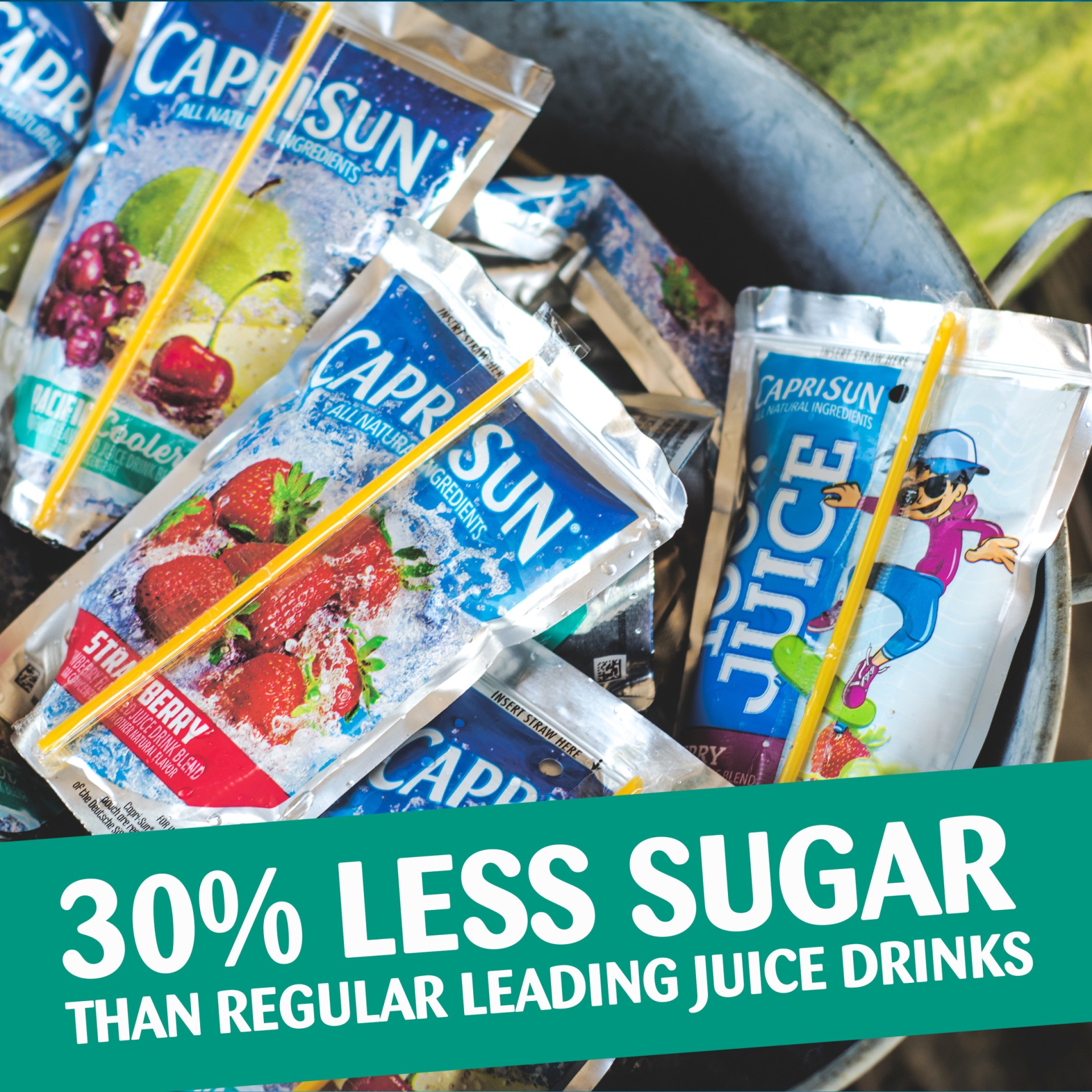 slide 5 of 7, Capri Sun Mountain Cooler Naturally Flavored Fruit Juice Drink Pouches, 10 ct; 6.75 oz