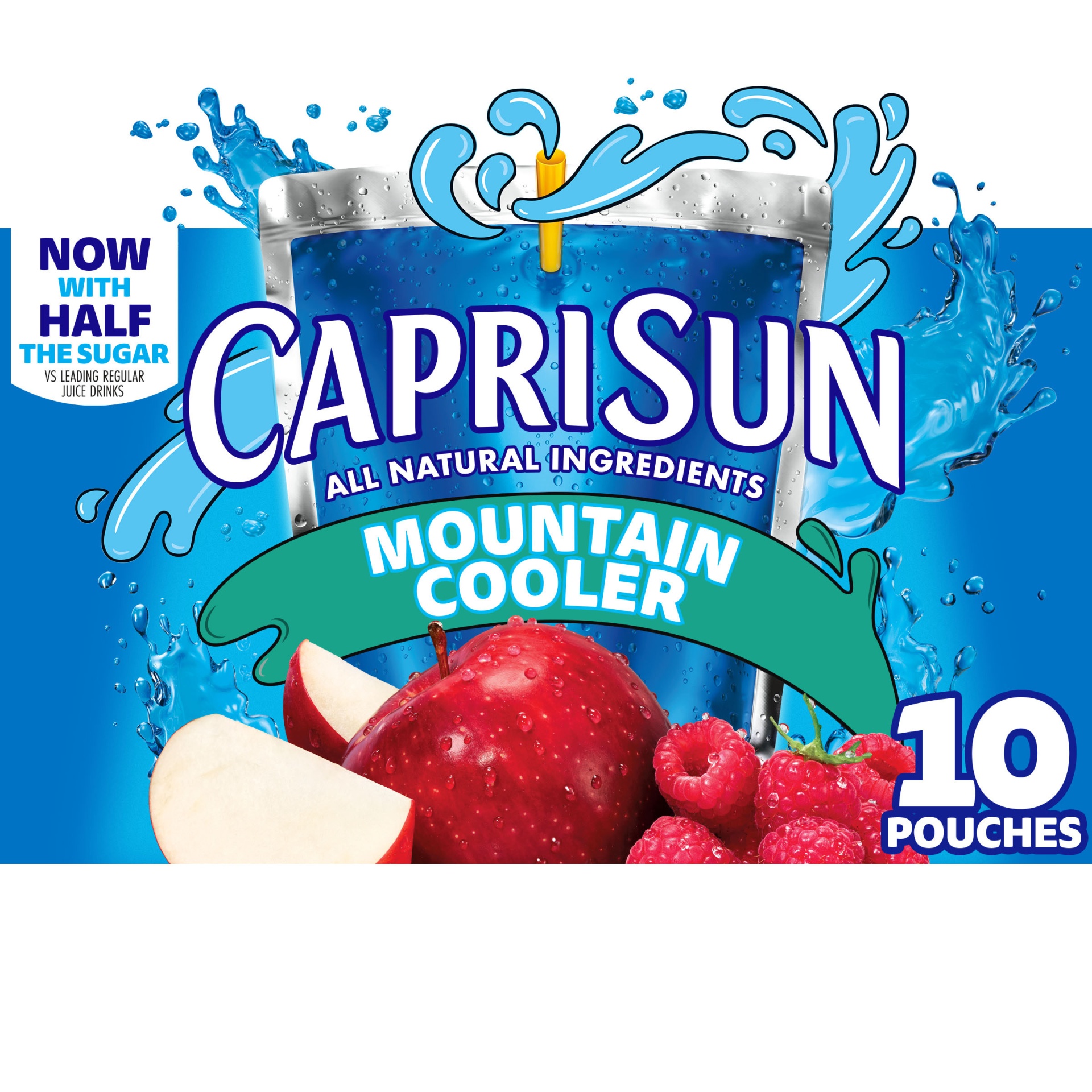 slide 1 of 7, Capri Sun Mountain Cooler Naturally Flavored Fruit Juice Drink Pouches, 10 ct; 6.75 oz