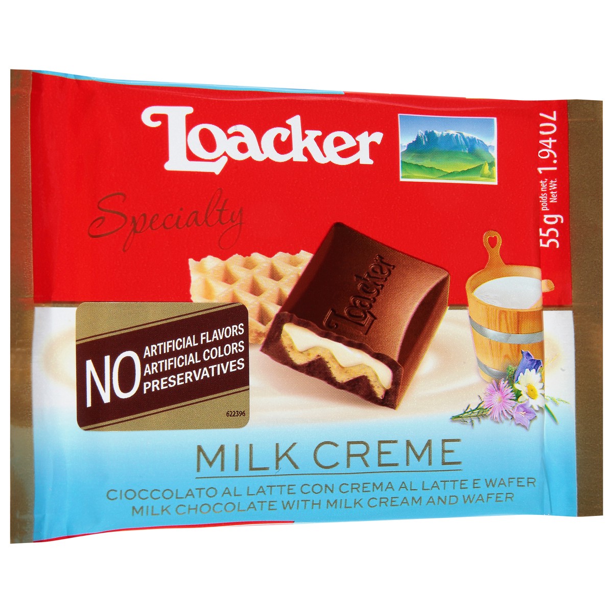 slide 6 of 9, Loacker Milk Creme Chocolate 1.94 oz, 1.94 oz