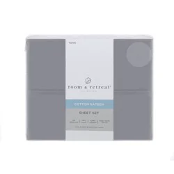 Room & Retreat 400TC Sheet Set Alloy Twin