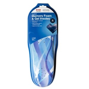 slide 1 of 1, CVS Health Mem Foam+Gel Insl-M, 1 ct