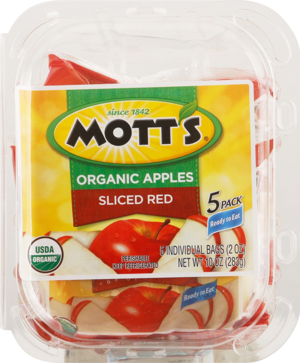 slide 2 of 9, Mott's Organic Sliced Red Apples 5 - 2 oz Bags, 5 ct