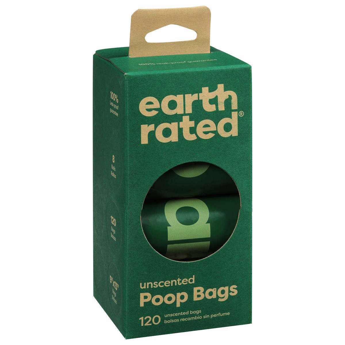 slide 2 of 9, Earth Rated Unscented Poop Bags 8 - 15 Bag Rolls, 120 ct