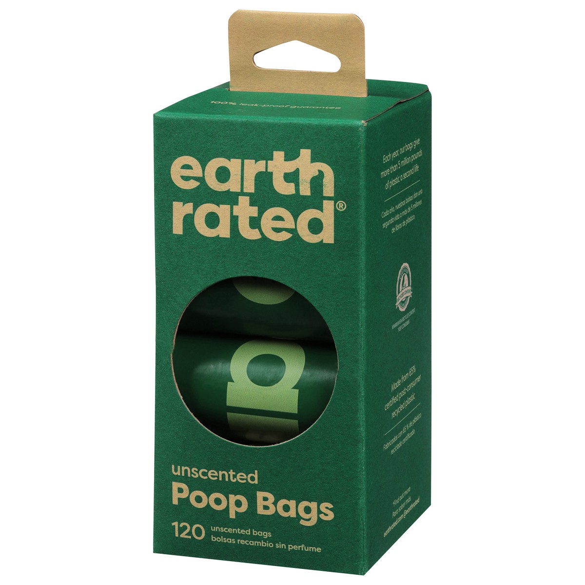 slide 4 of 9, Earth Rated Unscented Poop Bags 8 - 15 Bag Rolls, 120 ct