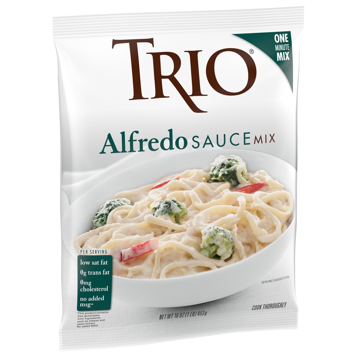 slide 8 of 9, Trio Alfredo Sauce Mix, 16oz Pouch, 1 lb