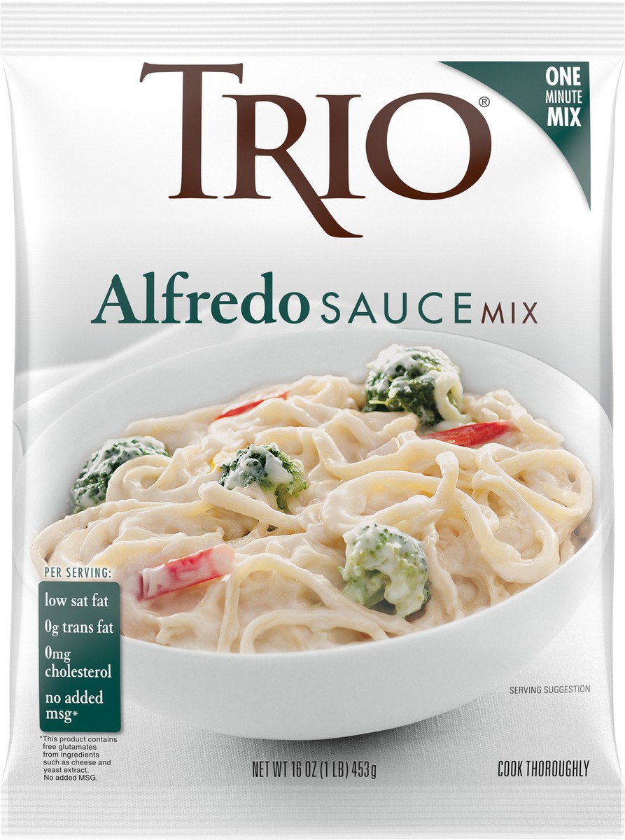 slide 3 of 9, Trio Alfredo Sauce Mix, 16oz Pouch, 1 lb