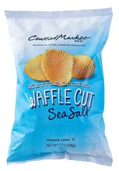 Central Market Kettle Cooked Waffle Cut Potato Chips - Sea Salt