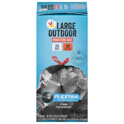 Giant Flextra Large Outdoor Drawstring Trash Bags 30 Gallon