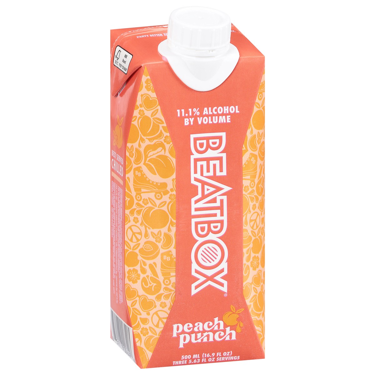 slide 9 of 9, BeatBox Peach Punch Party Punch, 500 ml