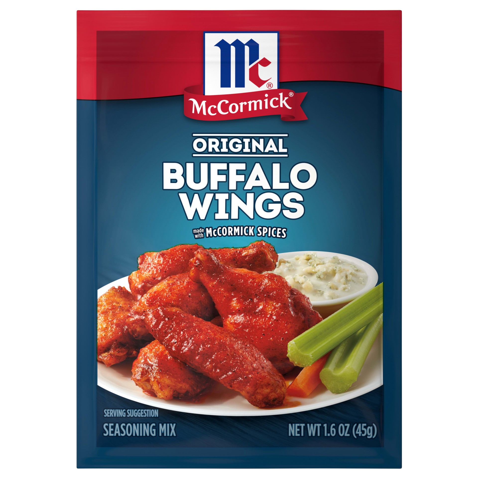 slide 1 of 7, McCormick Original Buffalo Wings Seasoning Mix, 1.6 oz, 1.6 oz