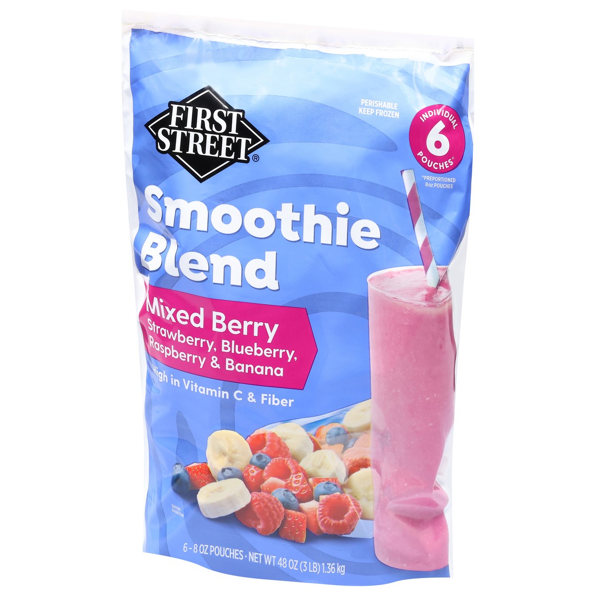 slide 2 of 4, First Street Mixed Berry Smoothie Blend, 48 oz