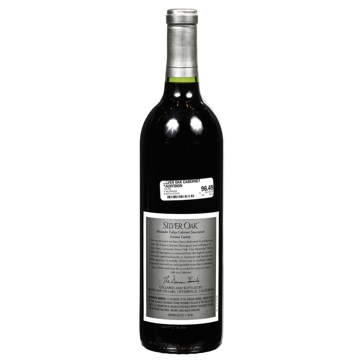 slide 2 of 2, Silver Oak Cabernet Sauvignon, 750 ml