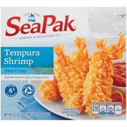 SeaPak Shrimp & Seafood Co. Oven Crispy Tempura Shrimp 8.2 oz. Box