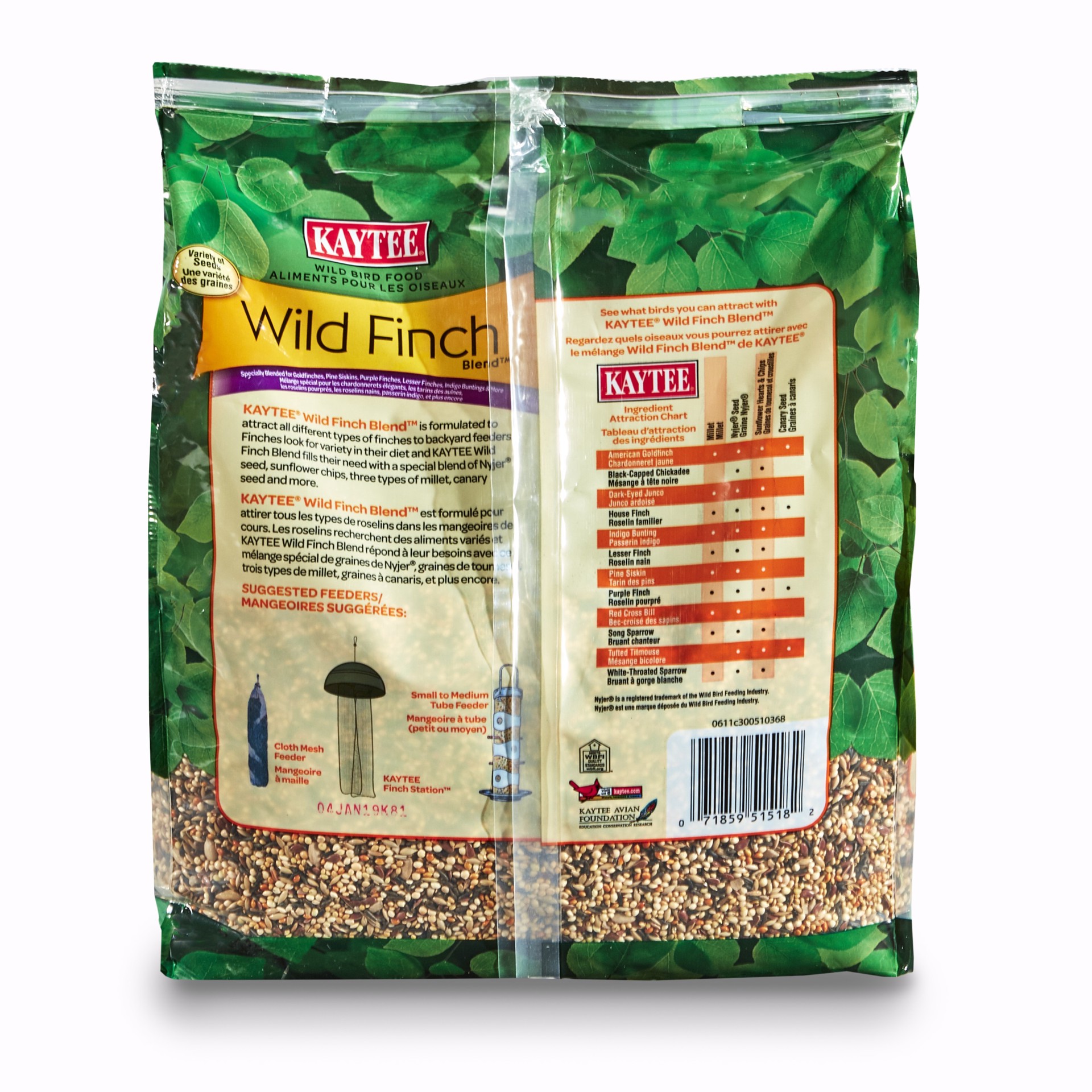 slide 4 of 4, Kaytee Wild Finch Bird Food Stand Up Bag, 5 Pounds, 5 lb