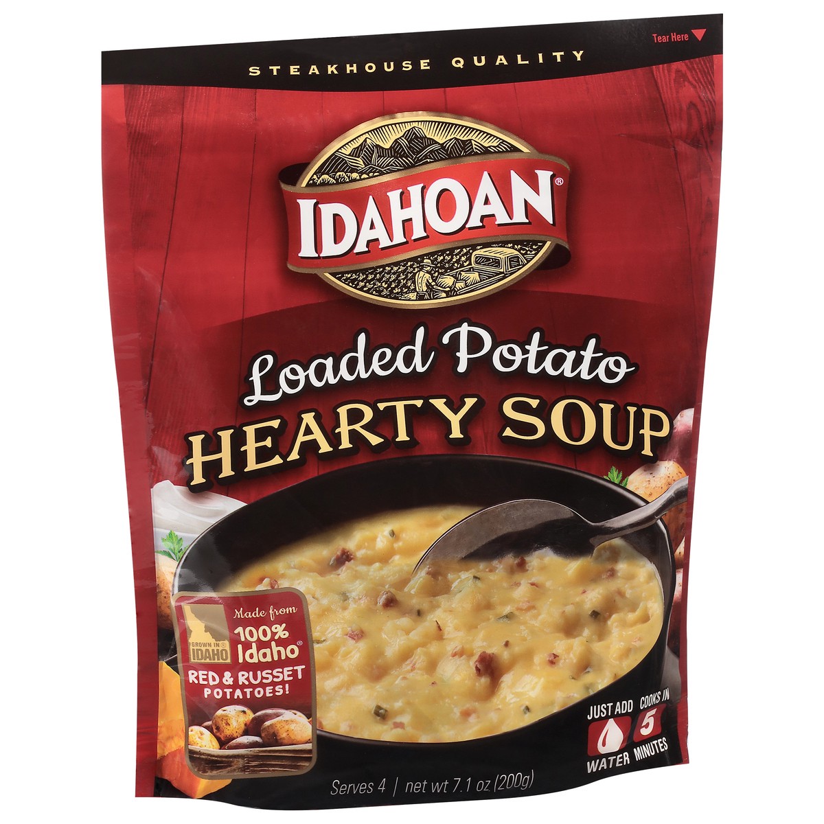 slide 2 of 9, Idahoan Loaded Potato Hearty Soup 7.1 oz, 7.1 oz