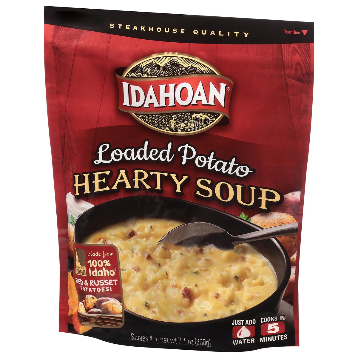 slide 3 of 9, Idahoan Loaded Potato Hearty Soup 7.1 oz, 7.1 oz