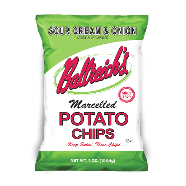 slide 1 of 1, Ballreich's Sour Cream and Onion Potato Chips, 7 oz