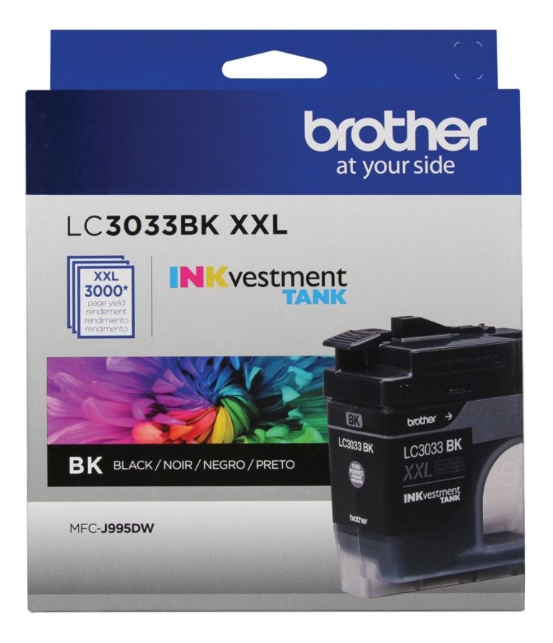 slide 2 of 8, Brother Inkvestment Lc3033Bks Super-High-Yield Black Ink Cartridge, 1 ct