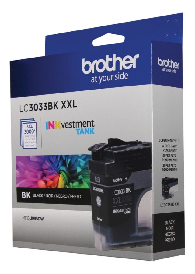 slide 3 of 8, Brother Inkvestment Lc3033Bks Super-High-Yield Black Ink Cartridge, 1 ct