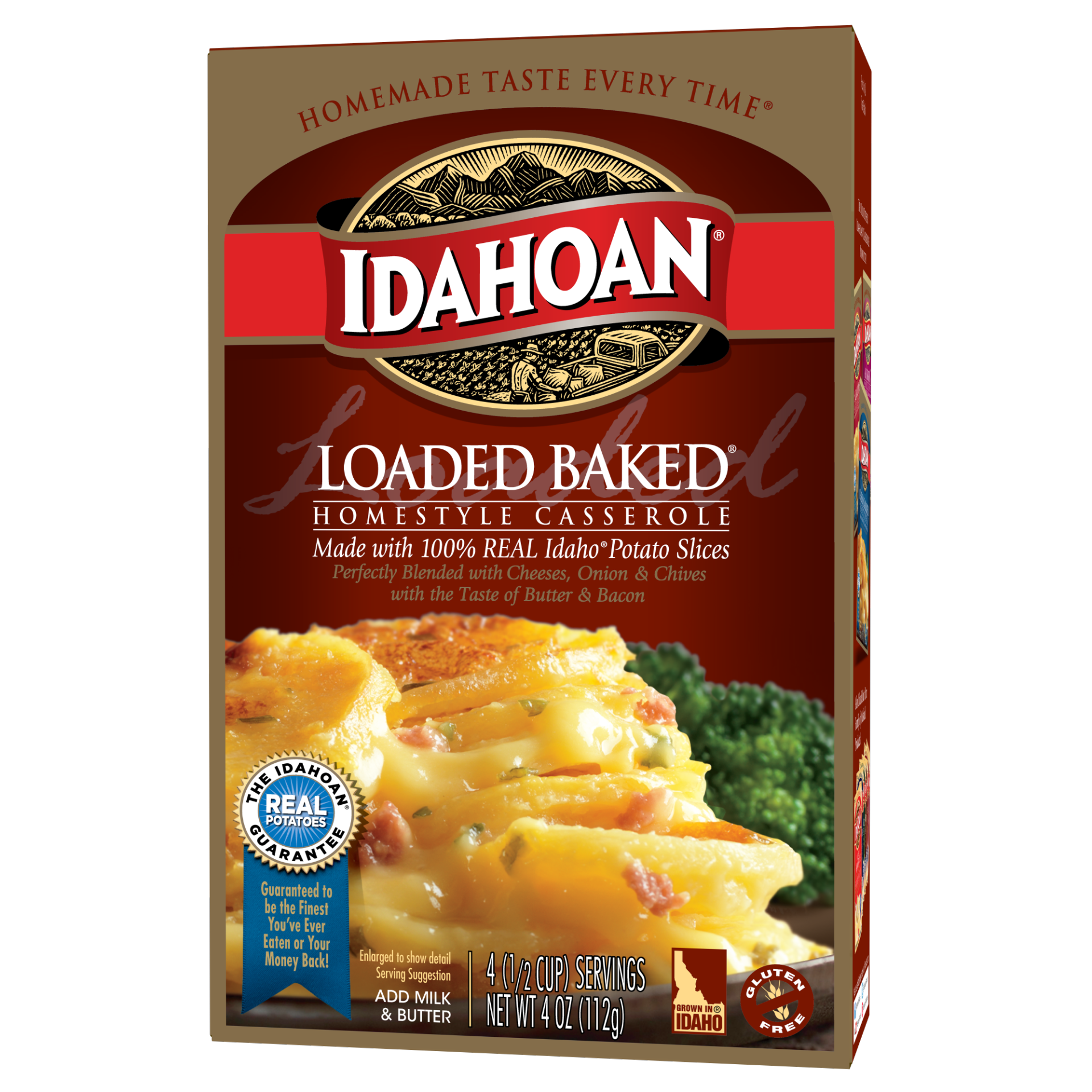 slide 1 of 1, Idahoan Loaded Baked Potatoes Homestyle Casserole, 4 oz