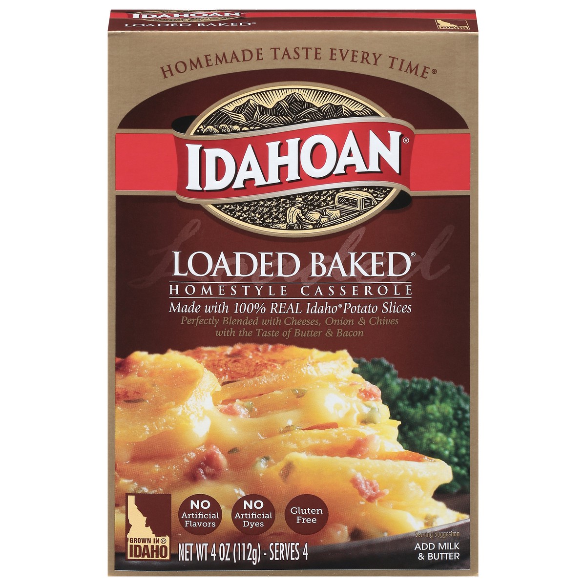 slide 1 of 9, Idahoan Loaded Baked Potatoes Homestyle Casserole, 4 oz