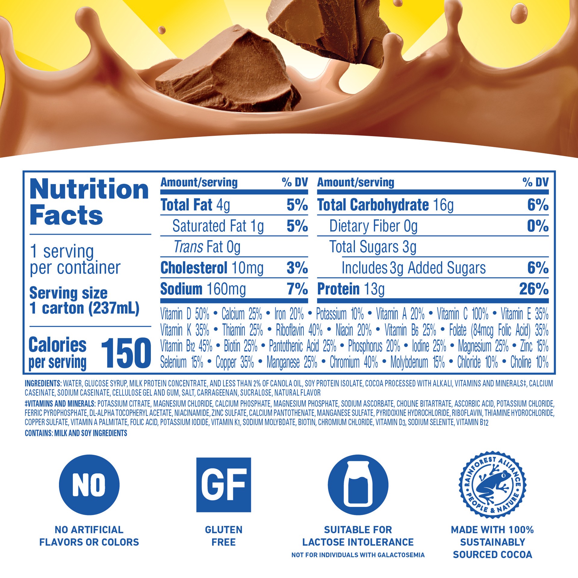 slide 5 of 5, Carnation Breakfast Essentials Light Start Nutritional Drink, Chocolate, 8 FL OZ Carton (6 Pack), 8 fl oz