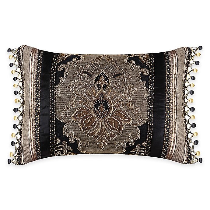 slide 1 of 1, J. Queen New York Bradshaw Black Boudoir Throw Pillow - Black, 1 ct